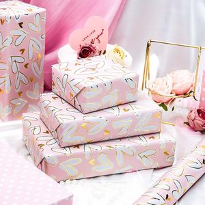 Wedding Wrapping Paper Roll 17in x 33ft Gold Foil Heart Design For <b>Bridal</b> Shower Engagement Valentine's Day Gift <b>Wrap</b> - Product Image 5