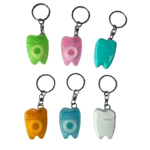 10 mètres forme de dent fil dentaire Portable fil plat fil dentaire porte-clés fil dentaire ciré menthe fil dentaire - Product Image 2