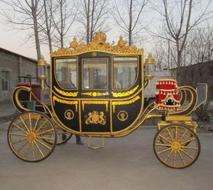Carruaje/vagón tirado por caballos real personalizado a la venta Transporte especial de estilo real elegante - Product Image 1