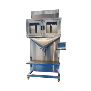 Machine de remplissage automatique électrique à trémie en acier inoxydable, entraînée par moteur, avec quatre balances pour poudre et emballage en bouteille - Product Image 1