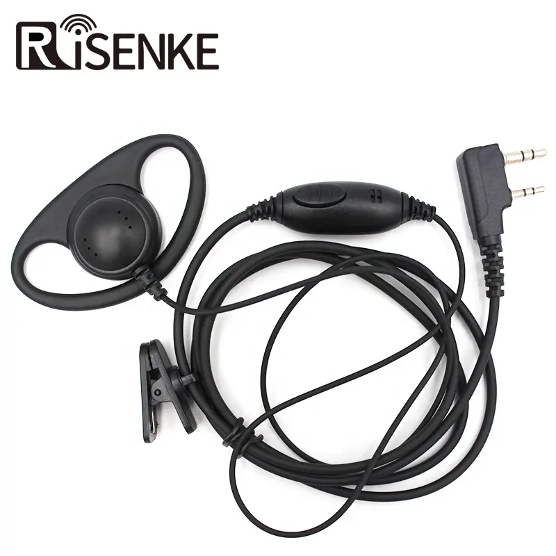 RISENKE EH31 Headset Walkie Talkie Baofeng, Earphone 2 Arah Dua Pin