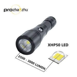 DL-B20 IP68 100M USB-C Có Thể Sạc Lại 3000 Lumen Dưới Nước Lặn Đèn Pin Với Zoom Focus 26650 Lặn Đèn - Product Image 3