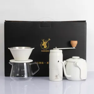 ชุดกาแฟ & ชาแบบ V60ด้วยมือ, กล่องของขวัญสำหรับเดินทางอุปกรณ์ชงกาแฟ V60