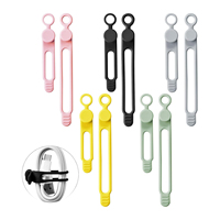 Organisateur de câbles en silicone réutilisable, attaches pour câbles, support de câbles, organisateur de fils de chargeur pour le regroupement et la fixation