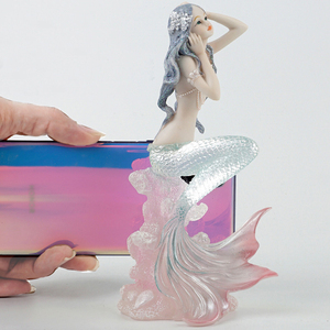Figurines <span class=keywords><strong>en</strong></span> résine sirène corail Style méditerrané<span class=keywords><strong>en</strong></span> artefact Statue décoration de la maison fille cadeau de fête des enfants - Product Image 5