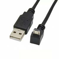 Fabricant personnalisé de haute qualité Micro B USB2.0 a coudé à 90 degrés vers le haut vers le bas à gauche à angle droit Câble de chargement de données Micro câble Usb