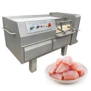 Dondurulmuş et kesme küpleri için taze dondurulmuş et kemiksiz tavuk dicing makinesi ticari