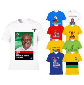 T-shirt Bianca per Campagna Elettorale in Poliestere ad Asciugatura Rapida, Molto Economica - Product Image 1