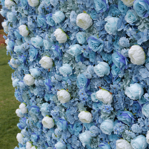 Wholesale Custom 5D Fabric Roll up <strong>Artificial</strong> Silk Rose Peony <strong>Flowers</strong> <strong>Wall</strong> Backdrop Panel Wedding Decor <strong>Artificial</strong> <strong>Flower</strong> <strong>Wall</strong> - Product Image 3