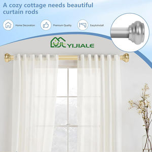 伊嘉乐现代经典基本款锻铁家居装饰窗帘杆带安装配件 - Product Image 4