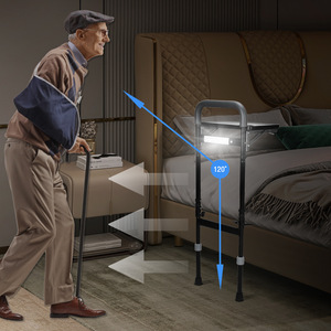 Barandilla de Cama Wei Yikang de 112.5cm, Negra, para Uso Doméstico con Tablero, Ayuda para Personas Mayores - Product Image 1