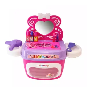Wonderful Plastic Pink Fashion Girl Play Game Set Wholesale Kids Makeup