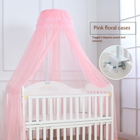 Moustiquaire de Lit Luxueuse sur Pieds pour Cour Impériale, Moustiquaire Universelle Cryptée pour Lit Bébé avec Support