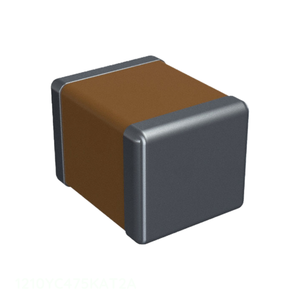 ตัวเก็บประจุเซรามิก4.7 uF ฝาครอบ4.7 uF 16V X7R 1210 1210 (3225เมตริก) แบบยึดพื้นผิว1210YC475KAT2A ของแท้ - Product Image 1