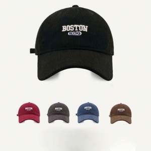 Casquette de baseball en velours côtelé personnalisée avec broderie originale du logo Boston, 6 panneaux, vente en gros - Product Image 1