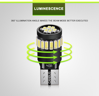 Bombillas LED T10 para Interior de Coche, Canbus Sin Errores, W5W 194 168, Súper Brillantes, para Techo, Lectura, Matrícula, 12V