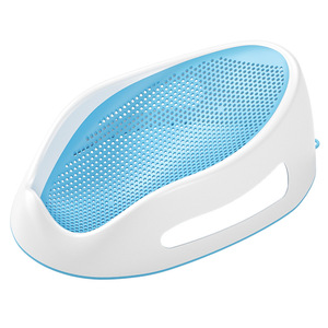 Baby <b>Bath</b> Seat With Reclining <b>Support</b> And Net For Newborns 0-12 Months Plastic Multifunctional Blue Pink Gray - Product Image 3