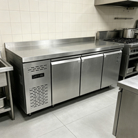 Congélateur sous comptoir en acier inoxydable, réfrigérateur pour supermarché, hôtel, cuisine, équipement de restauration, réfrigérateur commercial pour restaurant