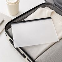 Sac à fermeture éclair en EVA mat sur mesure OEM, logo imprimé personnalisé pour le stockage de bijoux haut de gamme, emballage de vente au détail, pochettes d'emballage cadeau en EVA