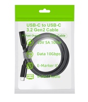 Câble d'extension USB3.2 Type-C 4K 60Hz 10Gbps PVC 0.2m à 3m Nylon tressé USB-C C femelle mâle cordon d'extension pour imprimante et appareil photo