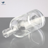 Flacon plat hanche vodka liqueur bouteille cristal couverture Super silex verre bouteilles de whisky 500ml 700ml 750ml 1000ml