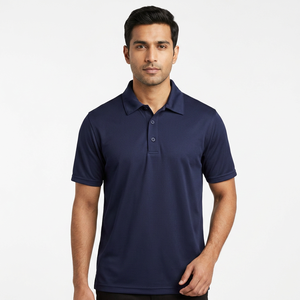 Chemise de luxe pour homme en coton tricoté 100% 180g, anti-plis, manches courtes, avec impression personnalisée et broderie, design poche - Product Image 1