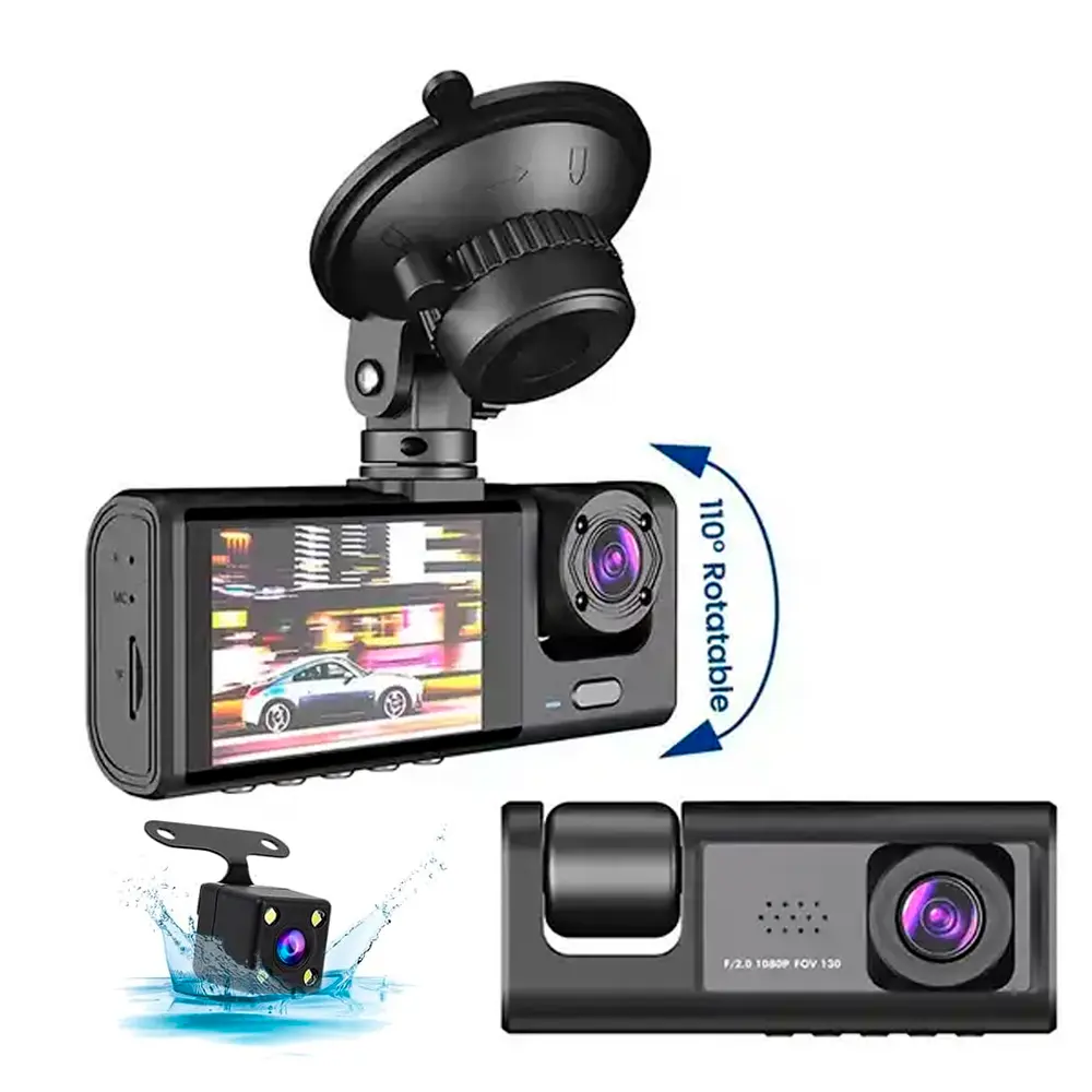 Dashcam Camera Voor Achteraan Full Hd 1080P Auto Dvr Dashcam Met Scherm Wi-Fi Gps Nachtzichtlus Opname