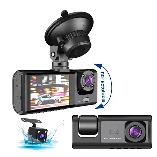 Dash Cam Front Rear Camera Full HD 1080P Car DVR Dash Cam With Screen Wi-Fi GPS Night Vision Loop Recording