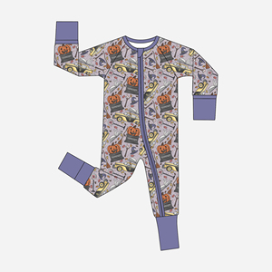 Pigiama in Viscosa di Bambù con Motivi Floreali, Scatola Misteriosa, <span class=keywords><strong>Abbigliamento</strong></span> da Notte per Neonati e Bambini, con Cerniera, Traspirante, Anti-Restringimento - Product Image 3