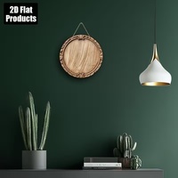 Adorno de Pared de Madera Compuesta de Alta Densidad Plano 2D de 20 cm, Disco Decorativo Cortado con Láser de 3 mm de Grosor, Decoración Interior y Exterior E1/E0