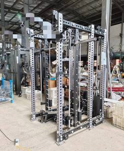 Appareil d'entraînement fonctionnel 6 postes avec fonction Lat Pulldown/Rameur <span class=keywords><strong>basse</strong></span>, attache de câble et double colonne de poids sélectionnables - Product Image 2