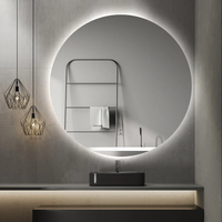 Miroir intelligent moderne de 4mm 5mm pour salle de bain avec écran tactile LED Miroirs de bain avec lumière Miroir de salon à décor infini pour salle de bain