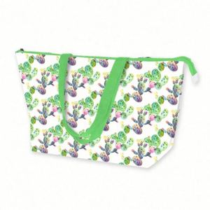 Custom Printed <b>Waterproof</b> Foldable Cute Fresh Patterned Polyester Tote Beach Bags Summer Autumn Spring Beach Outings Bulk Order - Product Image 2