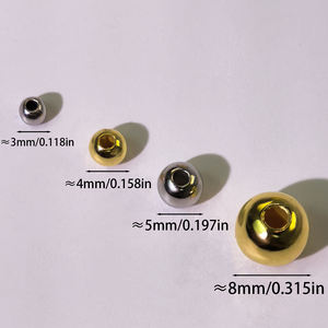 Cuentas Redondas de Plástico Doradas y Plateadas para Hacer Collares y Pulseras, 3/4/5/8 mm/1 Bolsa de 30 g, Encantadoras y Modernas, Vanguardistas - Product Image 6