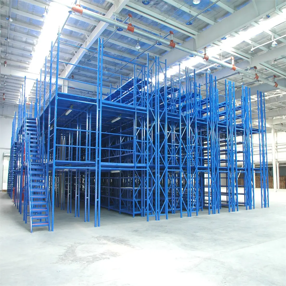 Multi-Tiers Heavy Duty Steel Mezzanine Racking for Industrial Warehouse Storage