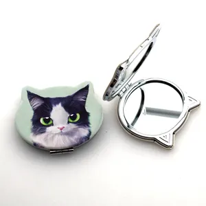 Grosir Kreatif wanita kartun kucing kepala kecil make-up cermin