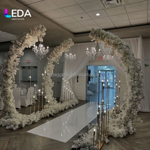 LEDA Handmade Silk Custom Elegant Flower <b>Runner</b> for Chandelier Stand Artificial Flower Wedding Party Events Decoration - Product Image 1