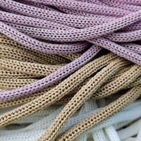 Corde en papier tricoté recyclé écologique et coloré, largeur 3-7 mm, pour décoration intérieure, poignée de sac, bricolage, vente en gros usine