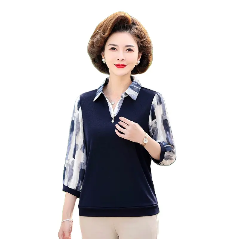 Женская шифоновая рубашка с воротником «Питер Пэн»