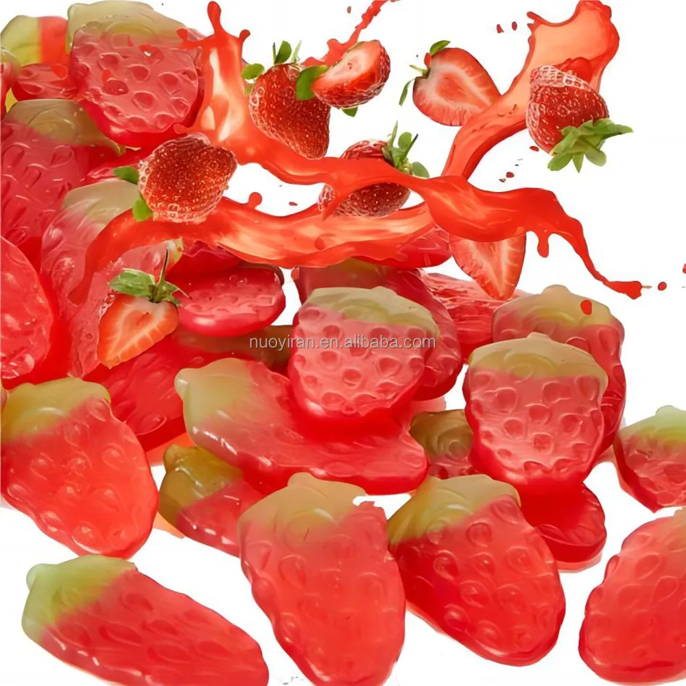 중국 사탕 공장 도매 대량 믹스 과일 맛 구미 사탕 딸기 과자