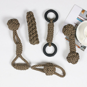 Juguetes de Cuerda para Perros, Juego de Masticables de Algodón para Dientes, para Mascotas Pequeñas y Medianas, Limpieza Dental, Diversión - Product Image 1