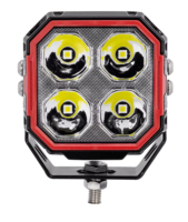 Mini projecteur LED carré 3 faces 40W, multicolore, DRL, éclairage latéral pour tout-terrain, SUV, camion, bateau, 4x4