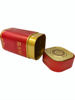 Boîte à thé carrée personnalisée Dadi Weiye avec couvercle doré - Emballage réutilisable de qualité alimentaire de luxe pour matcha, bonbons et cadeaux de gâteaux