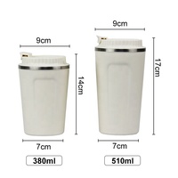 Offre Spéciale mode tasse à café numérique 380ml 510ml en acier inoxydable LED affichage intelligent de la température flacon thermique tasse bouteille d'eau