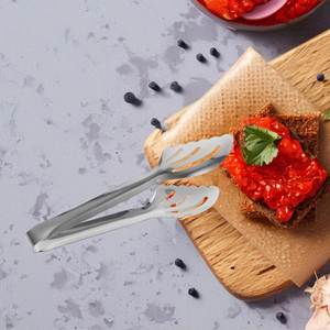 Pinces de cuisine |   Pince de service alimentaire en acier inoxydable de 9 pouces - Product Image 2