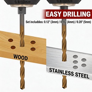 Kezhide <b>Bit</b> Socket <b>Drill</b> <b>Bit</b> Set 10Pcs With 3 Twist <b>Drills</b> For Metal Drilling - Product Image 3