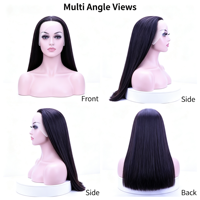 Perruque en cheveux humains Remy sans colle, avec dentelle frontale HD 13x4, commande d'essai flexible en gros, emballage personnalisé, bonnet intérieur respirant