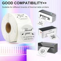 Étiquette autocollante pour imprimante thermique directe pour logo, nom, étiquette de prix, adresse d'expédition, code QR pour petite entreprise, message de remerciement