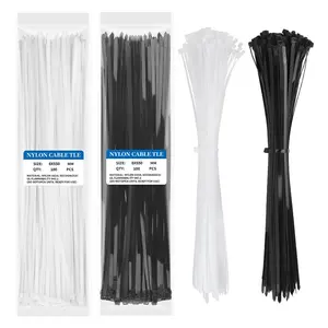 21.6 Inch 120LB Heavy Duty Nylon Cable Zip Ties 7.6*550mmm 100 Pcs Black White Multi-Purpose Plastic Fasteners Wire Strap