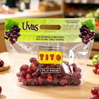 Op maat bedrukte plastic fruitzakken met ritssluiting, op maat bedrukte ziplock zakken, plastic fruitverpakkingszakken met ritssluiting